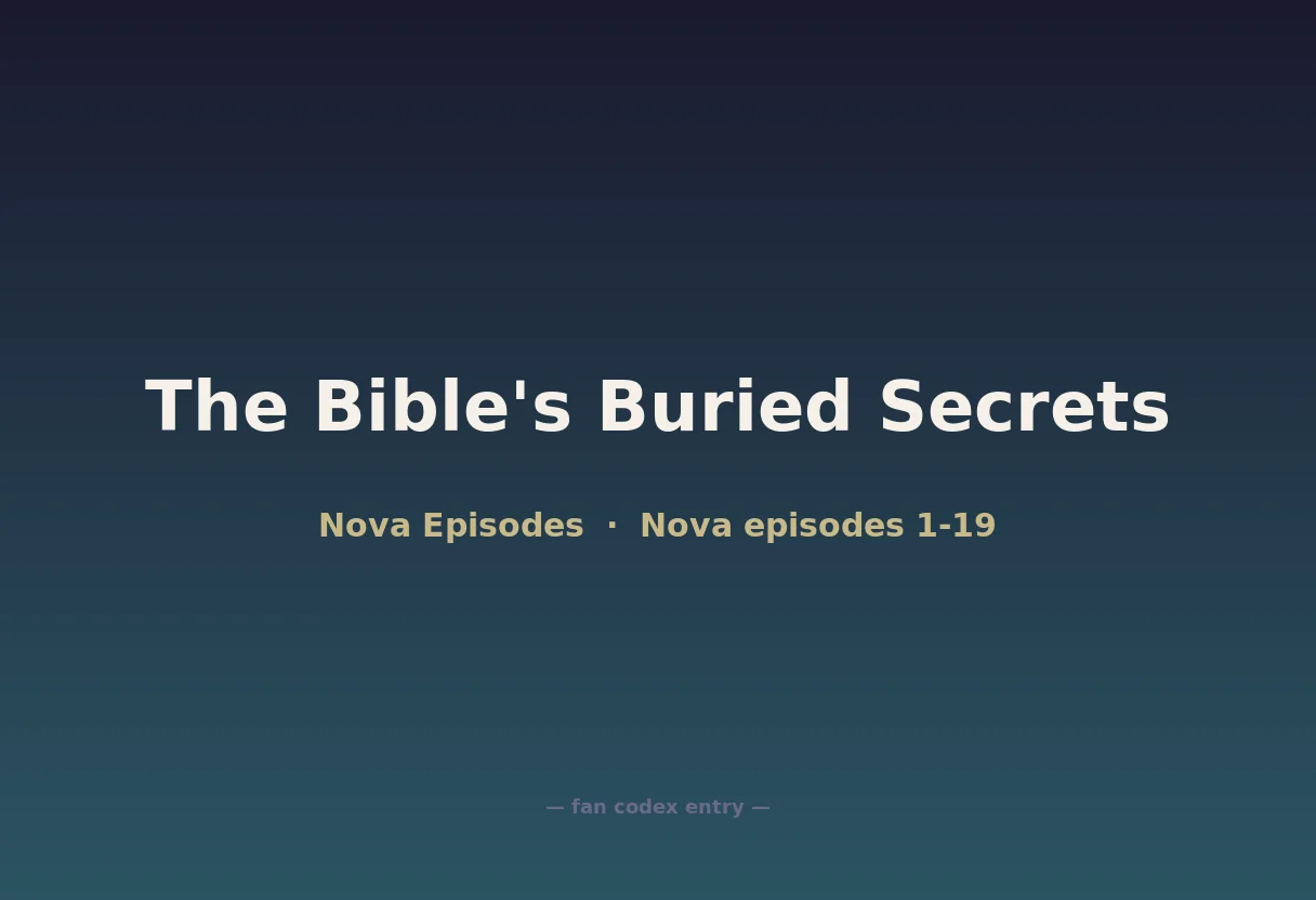 The Bible's Buried Secrets